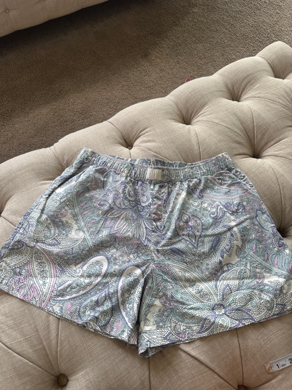 Soma Paisley Shorts - Light Blue, Pink, Gray